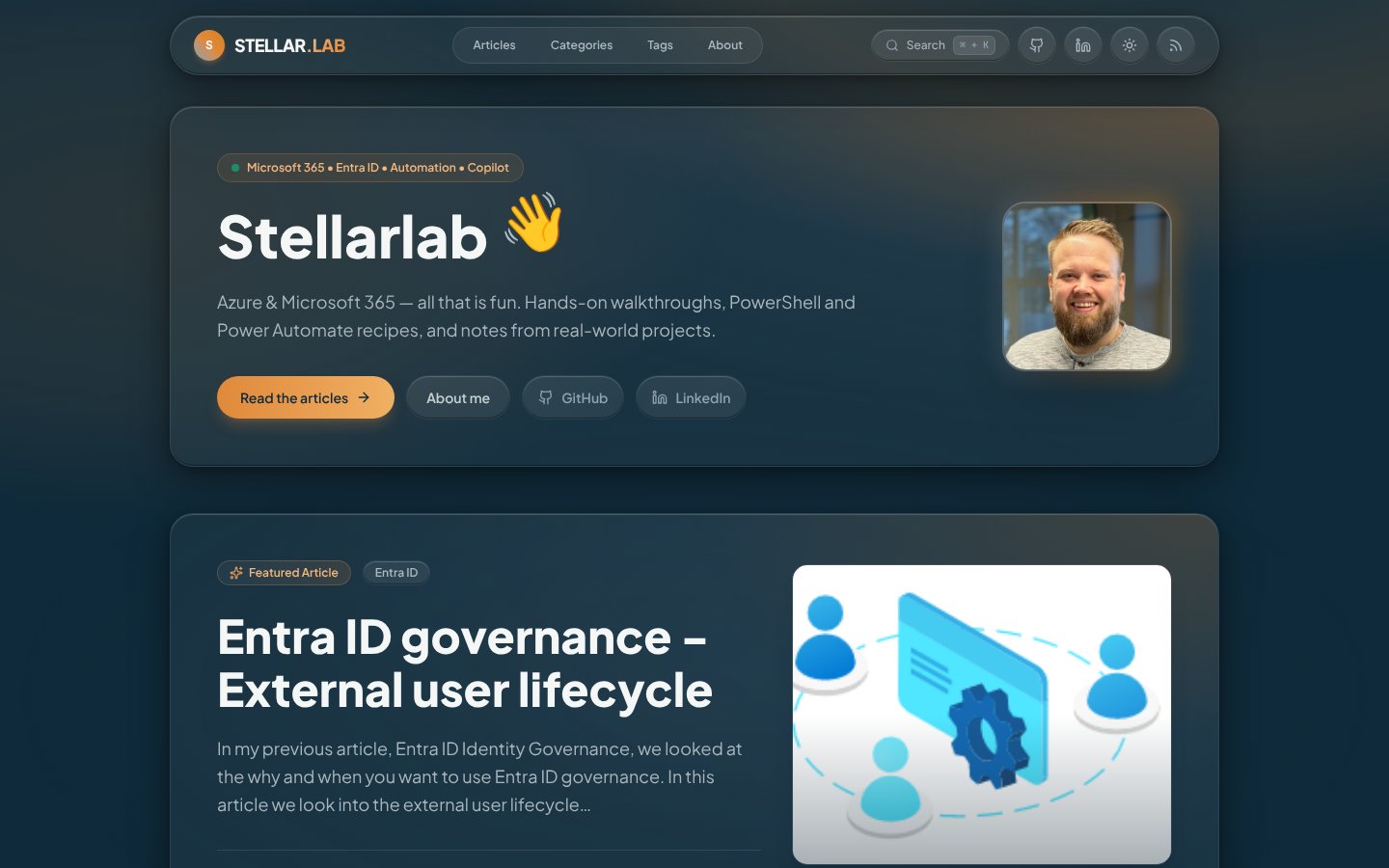 The new Stellarlab front page